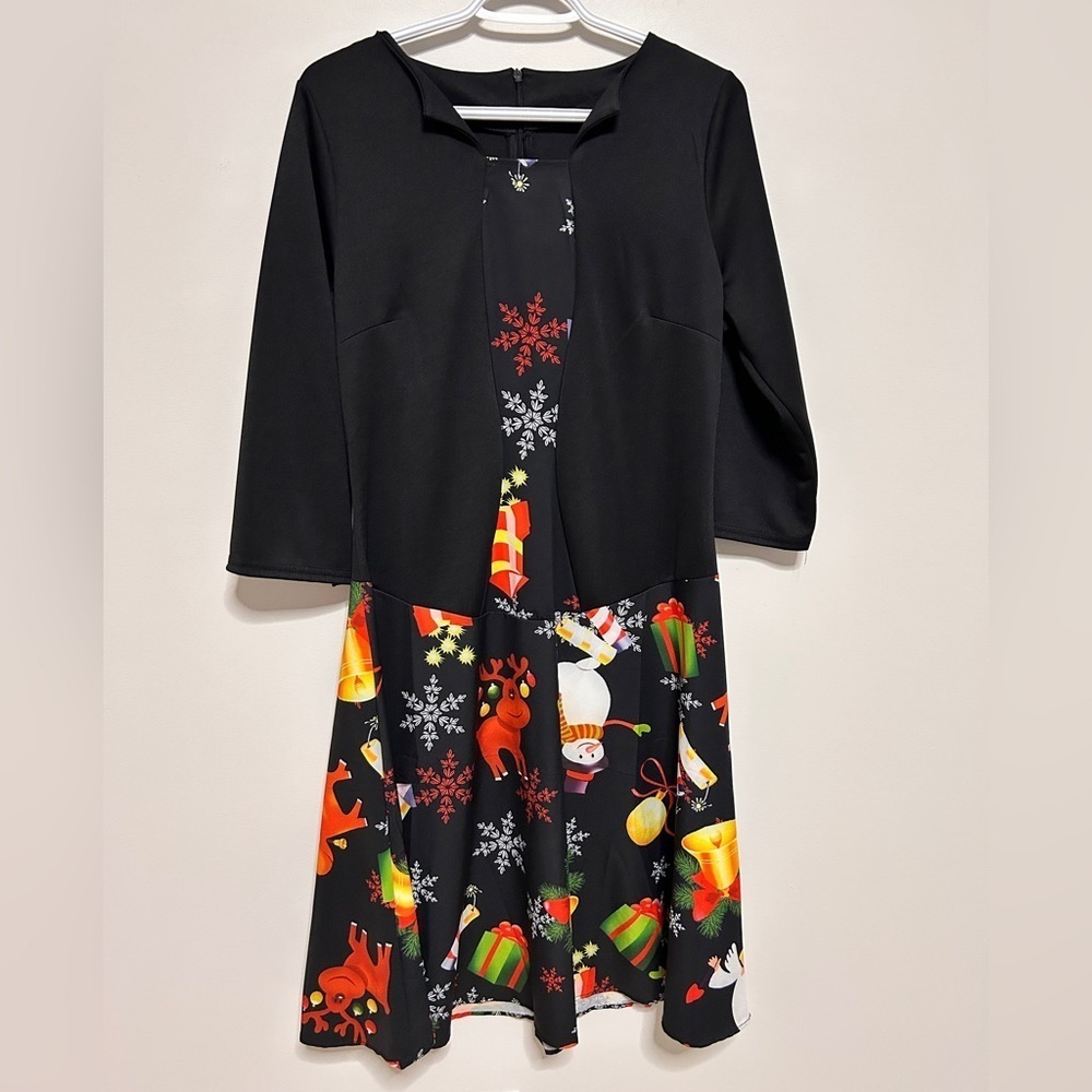 Christmas Dress Women's Size Large party office holiday spirt day festive